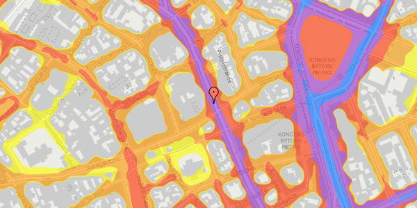 Trafikstøjkort på Kristen Bernikows Gade 1, 3. , 1105 København K