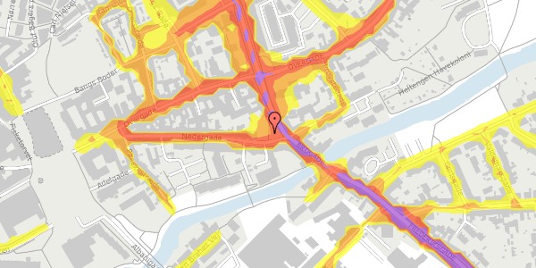 Trafikstøjkort på Nedergade 38, 5000 Odense C