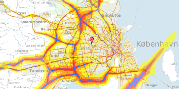 Trafikstøjkort på Børglumvej 43, 2720 Vanløse