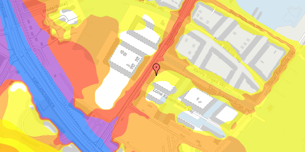 Trafikstøjkort på Sluseholmen 16A, 2450 København SV