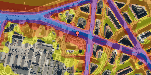 Trafikstøjkort på Amager Boulevard 110, 2300 København S