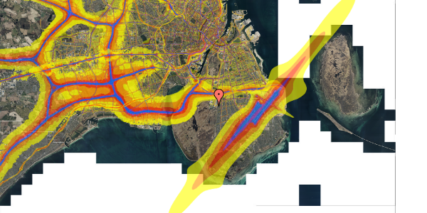 Trafikstøjkort på Robert Jacobsens Vej 75, st. , 2300 København S