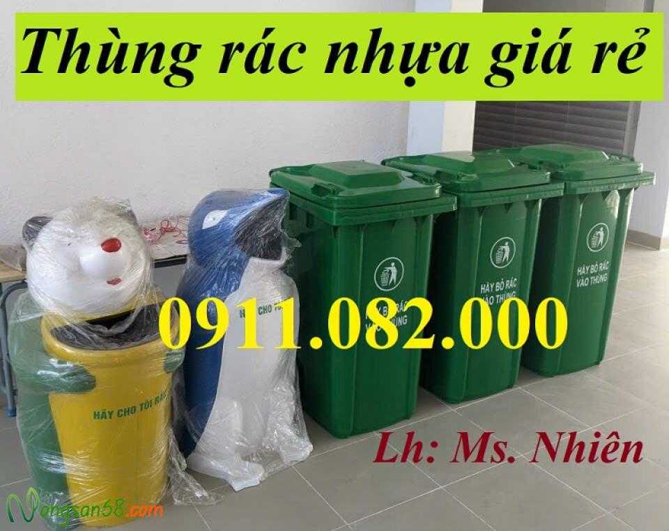  Giá sỉ thùng rác 120l 240l 660l- chuyên thùng rác giá rẻ hậu giang- lh 0911082000-1