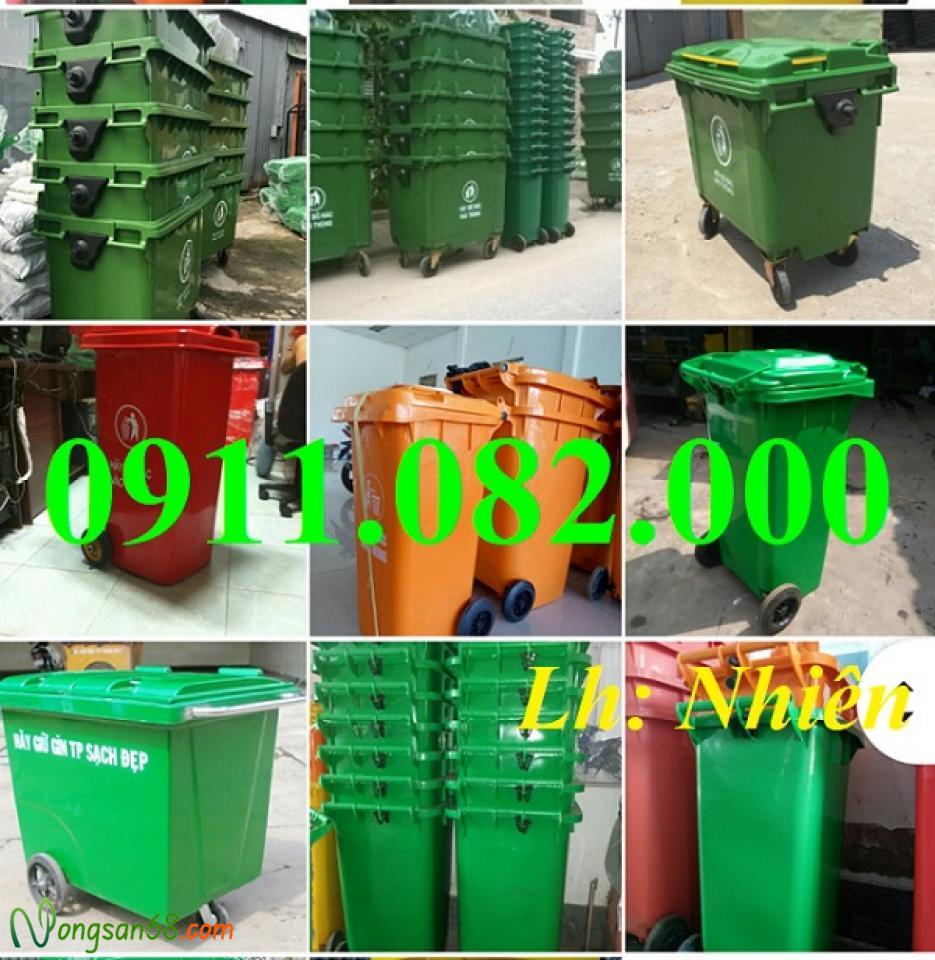  Sỉ lẻ thùng rác 120L 240L 660L giá rẻ tại tiền giang- thùng rác 3 ngăn- lh 0911082000-1