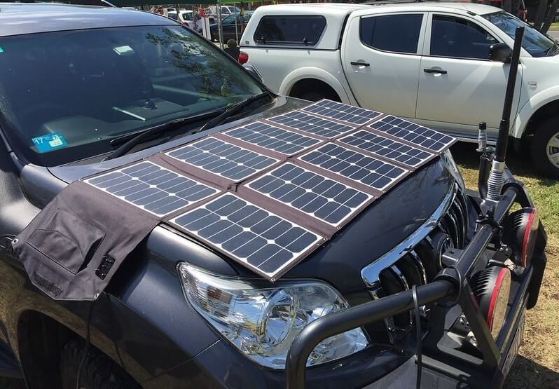 Solar charging car