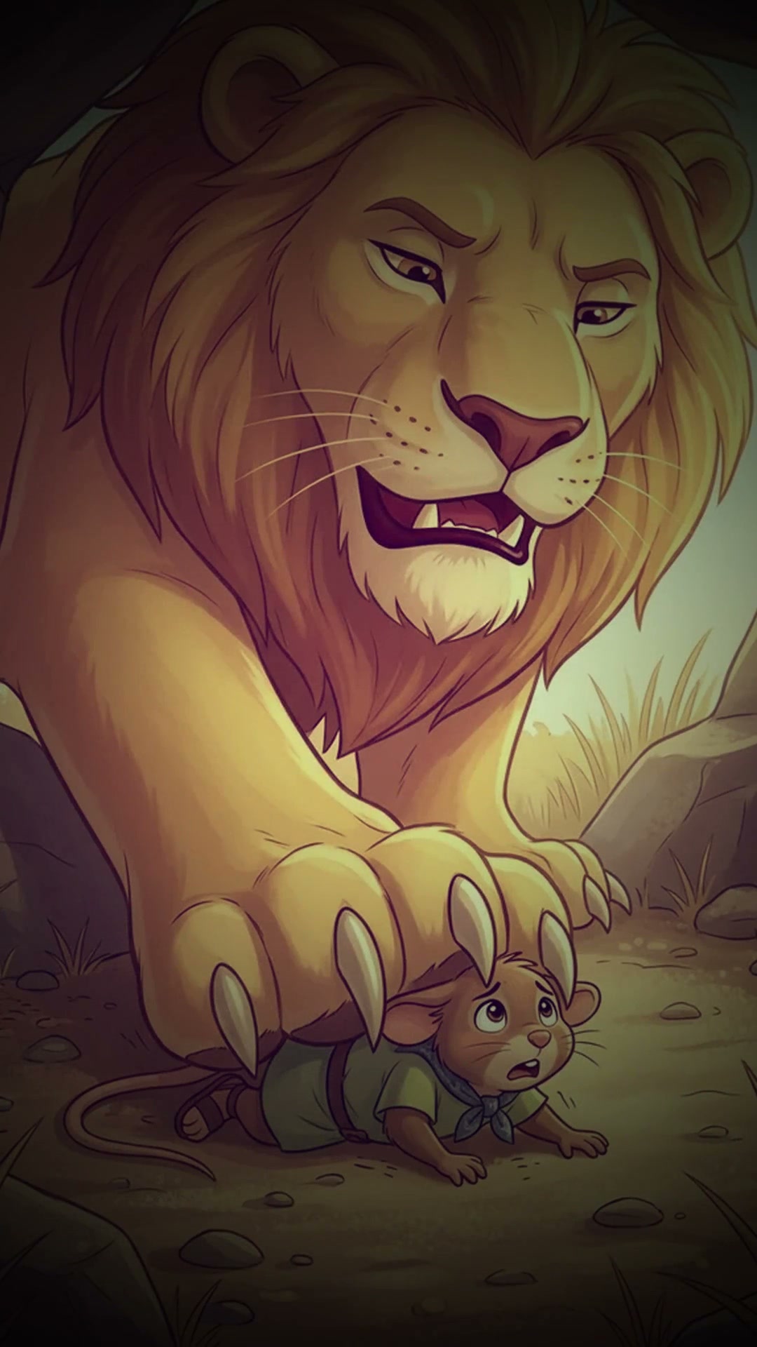 storybook clip from The Lion and the Mouse