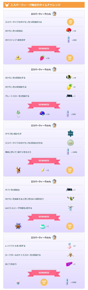 ポケモンgo エスパーウィーク 21 9 8 水 朝10時 9 13 ポケモンgoニュースまとめ ラピゲー