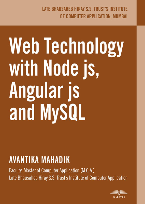 Web Technology with Node js, Angular js and MySQL