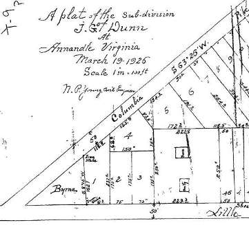 Dunn Subdivision Plat, Courtesy Fairfax County Circuit Court Archives
