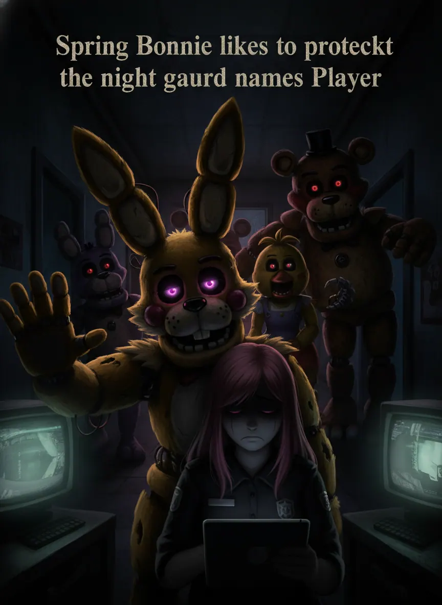 Spring Bonnie likes to proteckt the night gaurd names Player