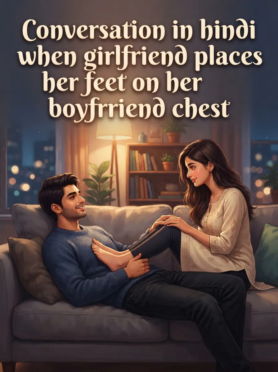 Conversation in hindi when girlfriend places her feet on her boyfriend chest
