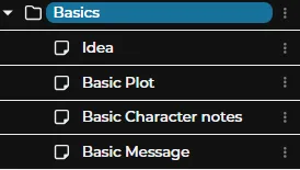 novelpad notes hierarchy