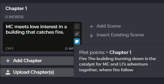 novelpad chapter card