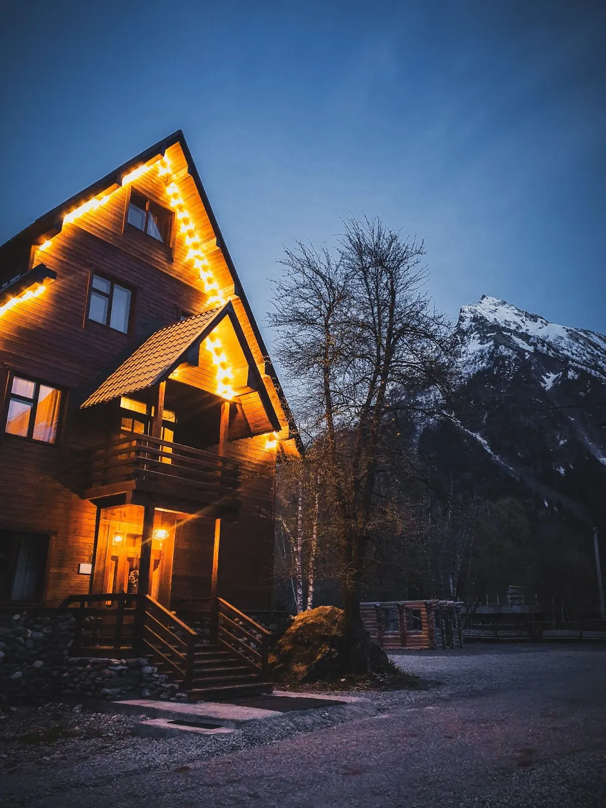 lodge christmas romance setting