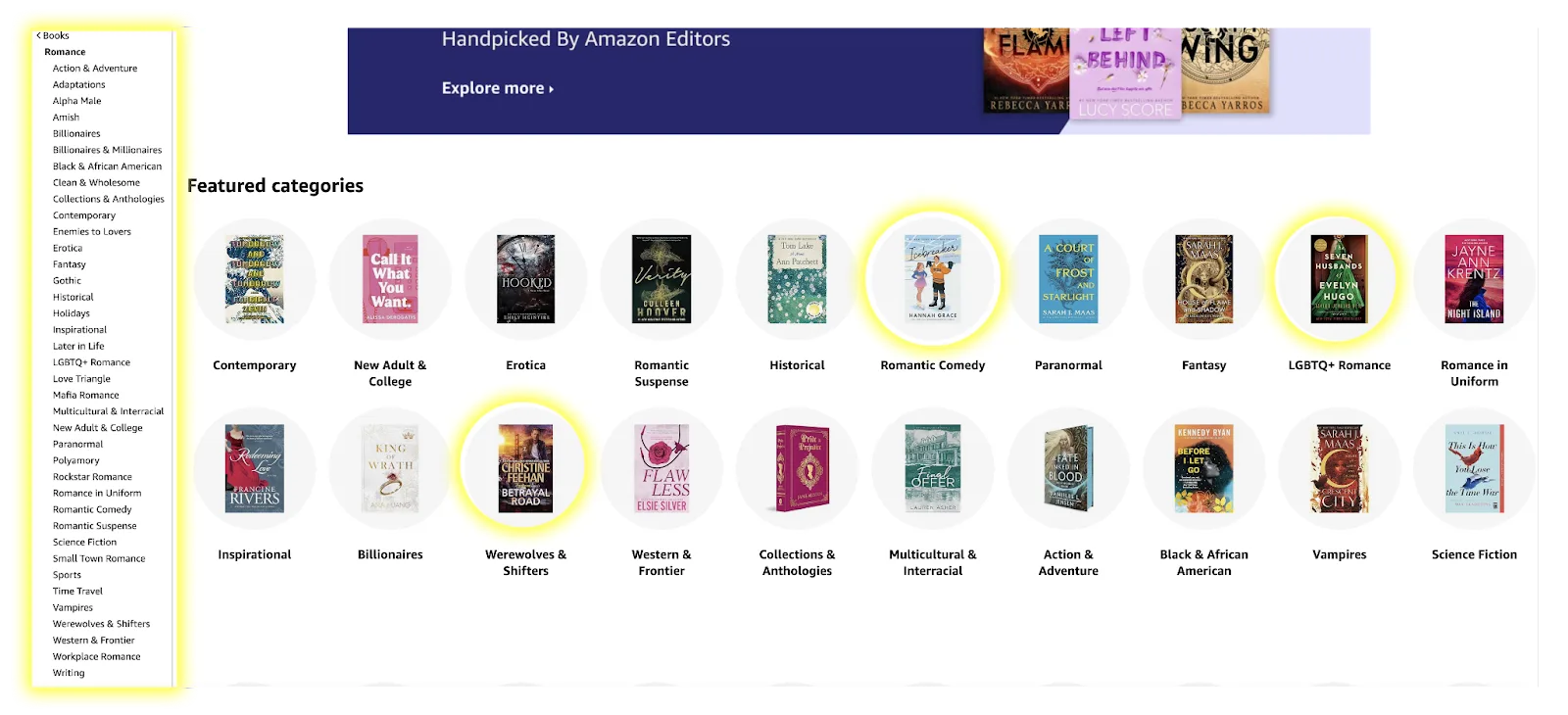 romance subgenres