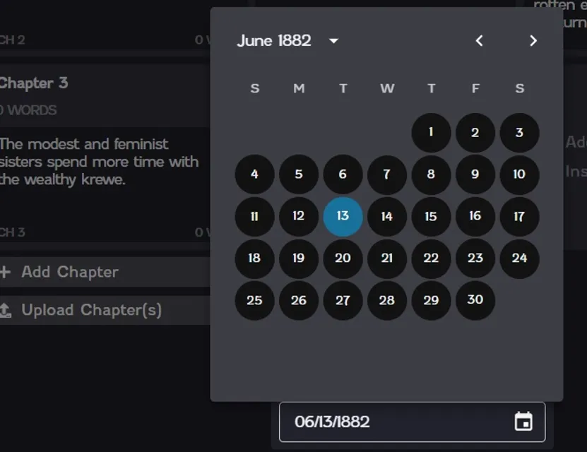  novelpad dates