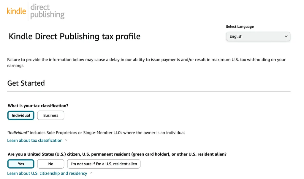  kdp tax profile