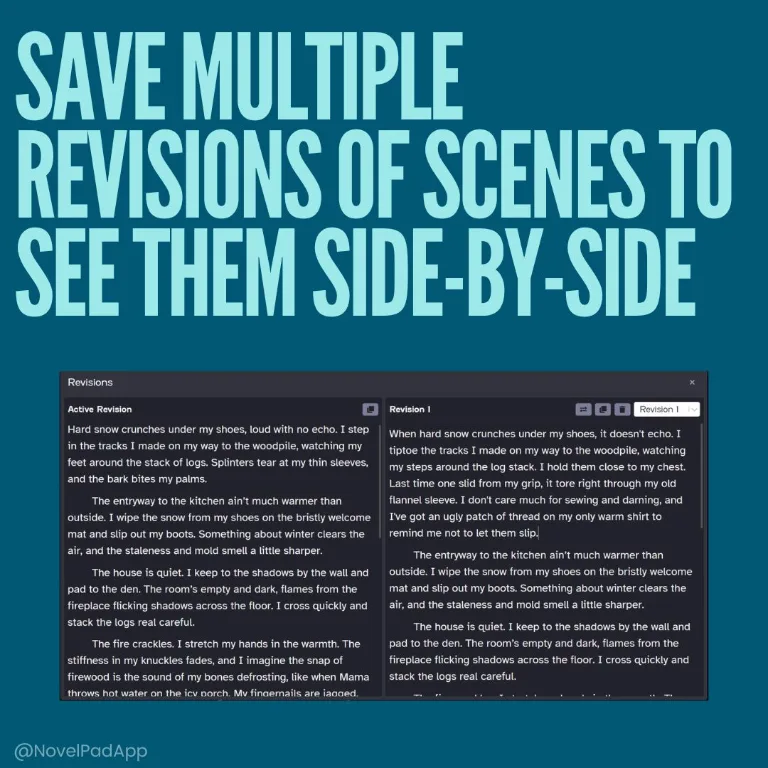  novelpad revisions