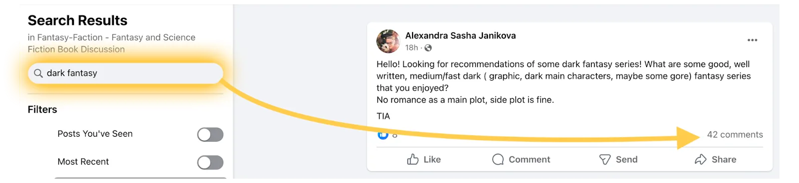 search results for dark fantasy on facebook