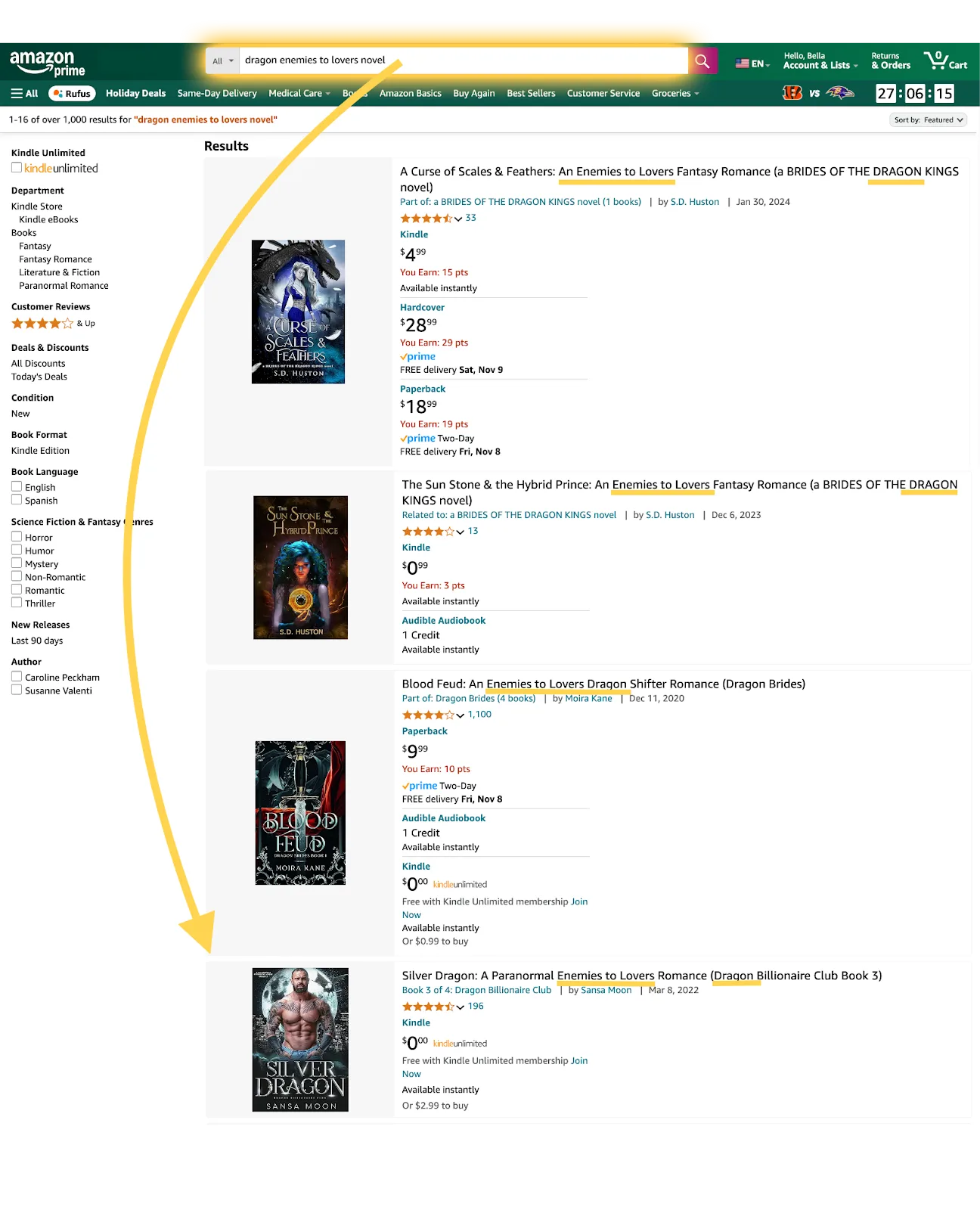 dragon enemies to lovers novel amazon search
