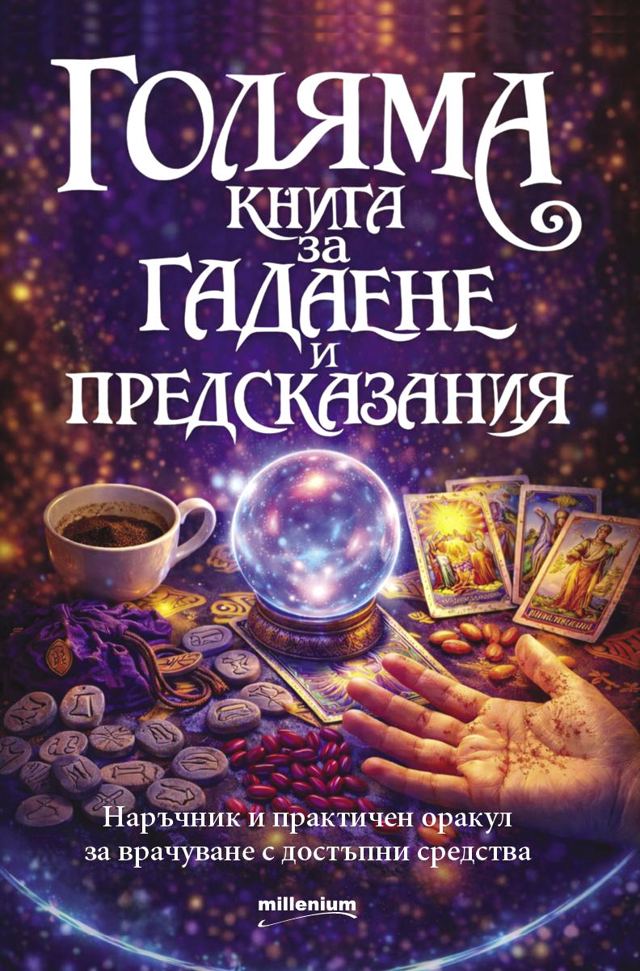 Корица на „Голяма книга за гадаене и предсказания“