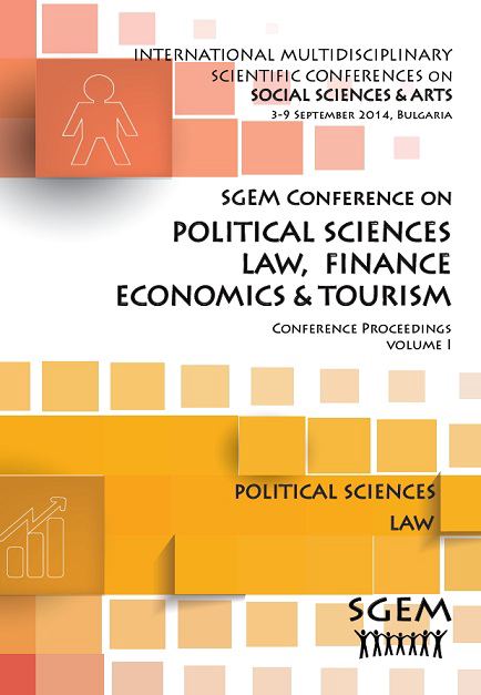 Корица на „International Multidisciplinary Scientific Conferences Social Sciences & Arts SGEM2014“