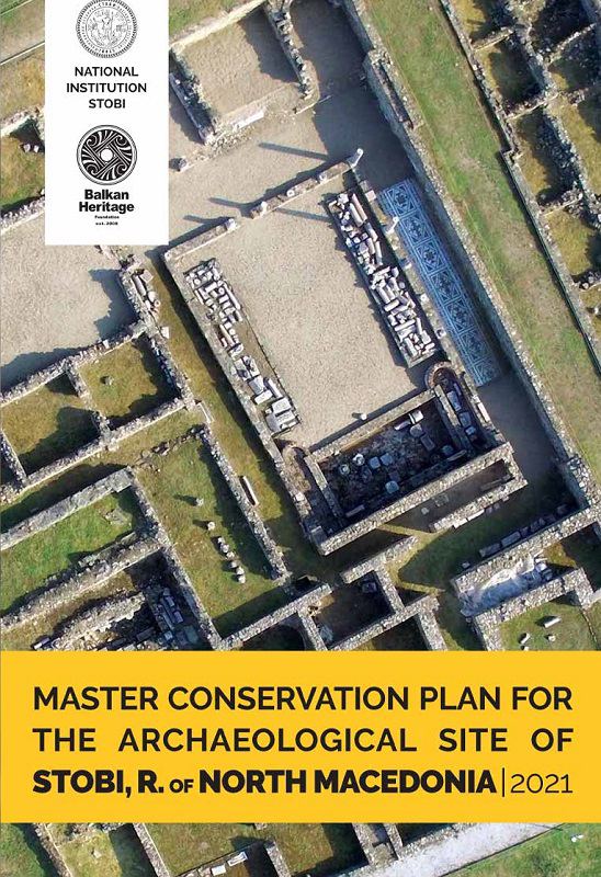 Корица на „Master Conservation Plan for the Archaeological Site of Stobi, R.of North Macedonia/ 2021“