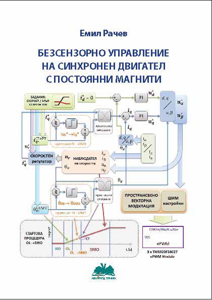 Корица на „Безсензорно управление на синхронен двигател с постоянни магнити“