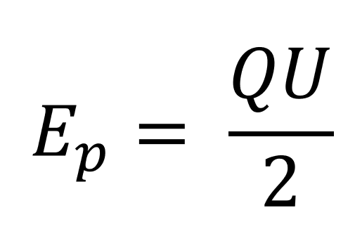 Fórmula base para a energia armazenada em um capacitor.