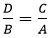 'D' está para 'B', assim como 'C' está para 'A'