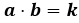 'a' vezes 'b' resulta em 'k'