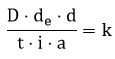 'D' vezes 'd' 'e' vezes 'd' dividido por 't' vezes 'i' vezes 'a' é igual a 'k'.