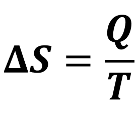 Fórmula da variação da entropia de um sistema de acordo com a segunda lei da termodinâmica.