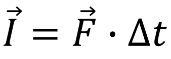 Fórmula para calcular o impulso resultante da aplicação de uma força durante um determinado período de tempo.