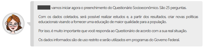 captura de tela do passo a passo para se inscrever no Enem