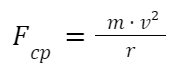 A força centrípeta é calculada usando a fórmula