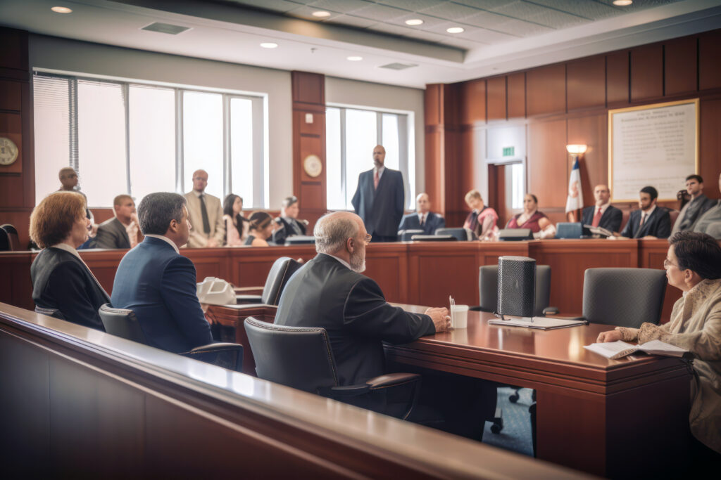 sessão de audiência judicial