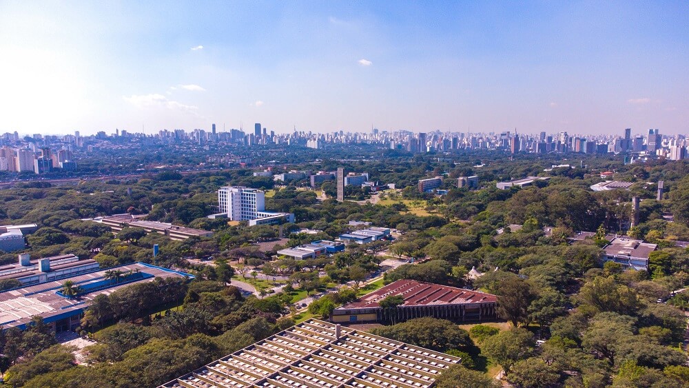 Ranking América Latina - Vista aérea da cidade universitária em São Paulo
