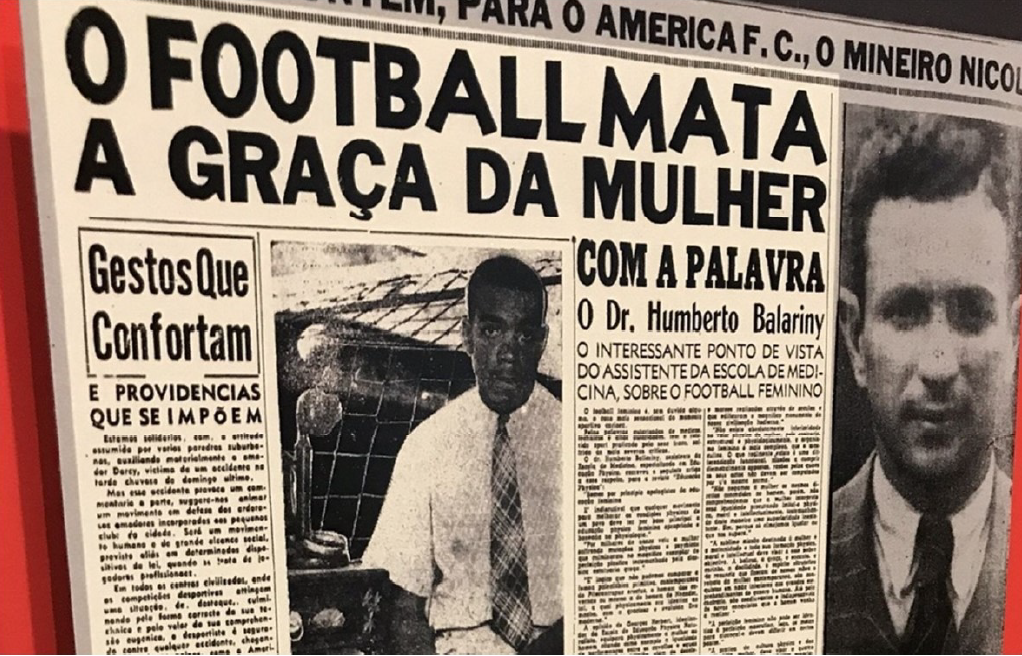 Manchete - O Footbal mata a graça das mulheres - Reprodução Museu do Futebol - O Imparcial, 16 de janeiro de 1941