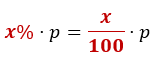 Fórmula de multiplicação - porcentagem