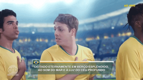 Meme Fábio Porchat cantando o hino nacional - figuras de linguagem