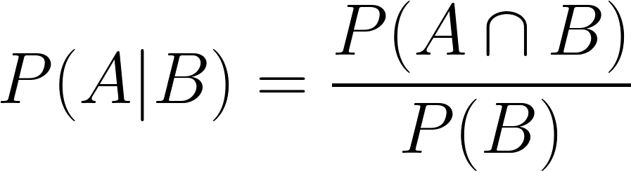 Fórmula da probabilidade condicional 