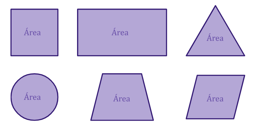 Geometria plana - Representação da área das figuras