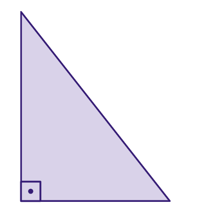 Representação de um triângulo retângulo