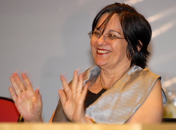 Maria da Penha, em 2010, ao receber premiação pelas boas práticas na aplicação, divulgação e implementação da lei que leva seu nome