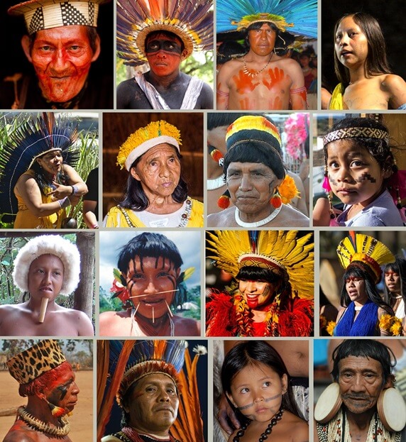 Povos indígenas no Brasil - pessoas que compõem os povos Ashaninka, Assurini, Bororo, Kayapó, Guajajara, Kaiowá, Kuikuro, Kaingang, Zo'è, Yanomami, Xacriabá, Yawalapiti, Wauja, Waiwai, Terena, Rikbaktsa