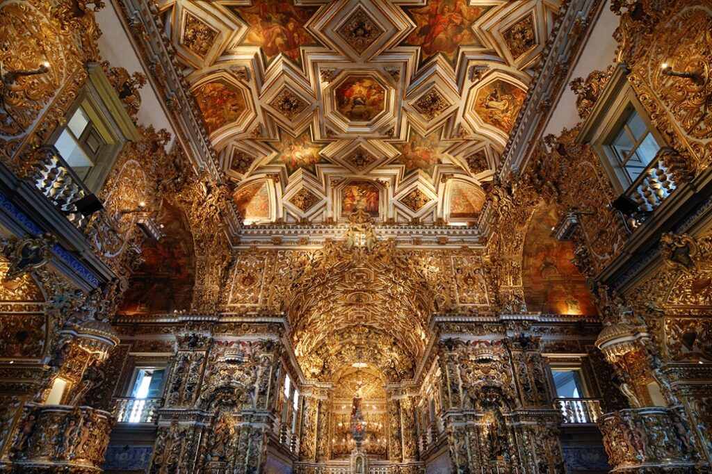 Igreja de São Francisco, em Salvador (BA), um exemplo do barroco brasileiro durante o Brasil Colônia