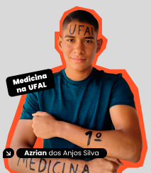 Azrian foi aprovado em 1º lugar em Medicina na Universidade Federal de Alagoas (UFAL)