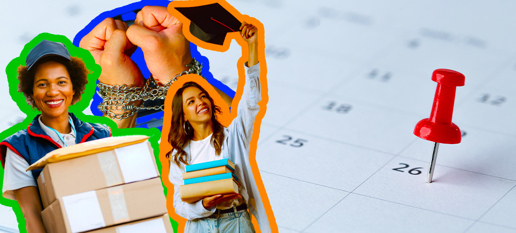 montagem com datas comemorativas de janeiro