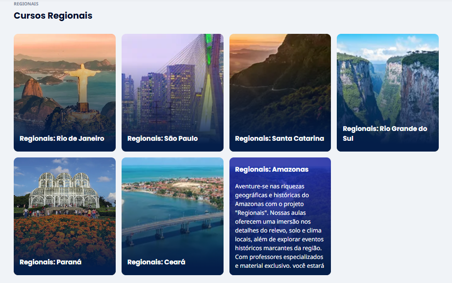 Cursos regionais do Aprova Total